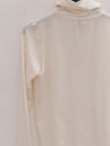 BASERANGE French bamboo fiber high collar T-shirt top soft and comfortable skin-friendly BAS-TOTN-BL-000-UNDYED